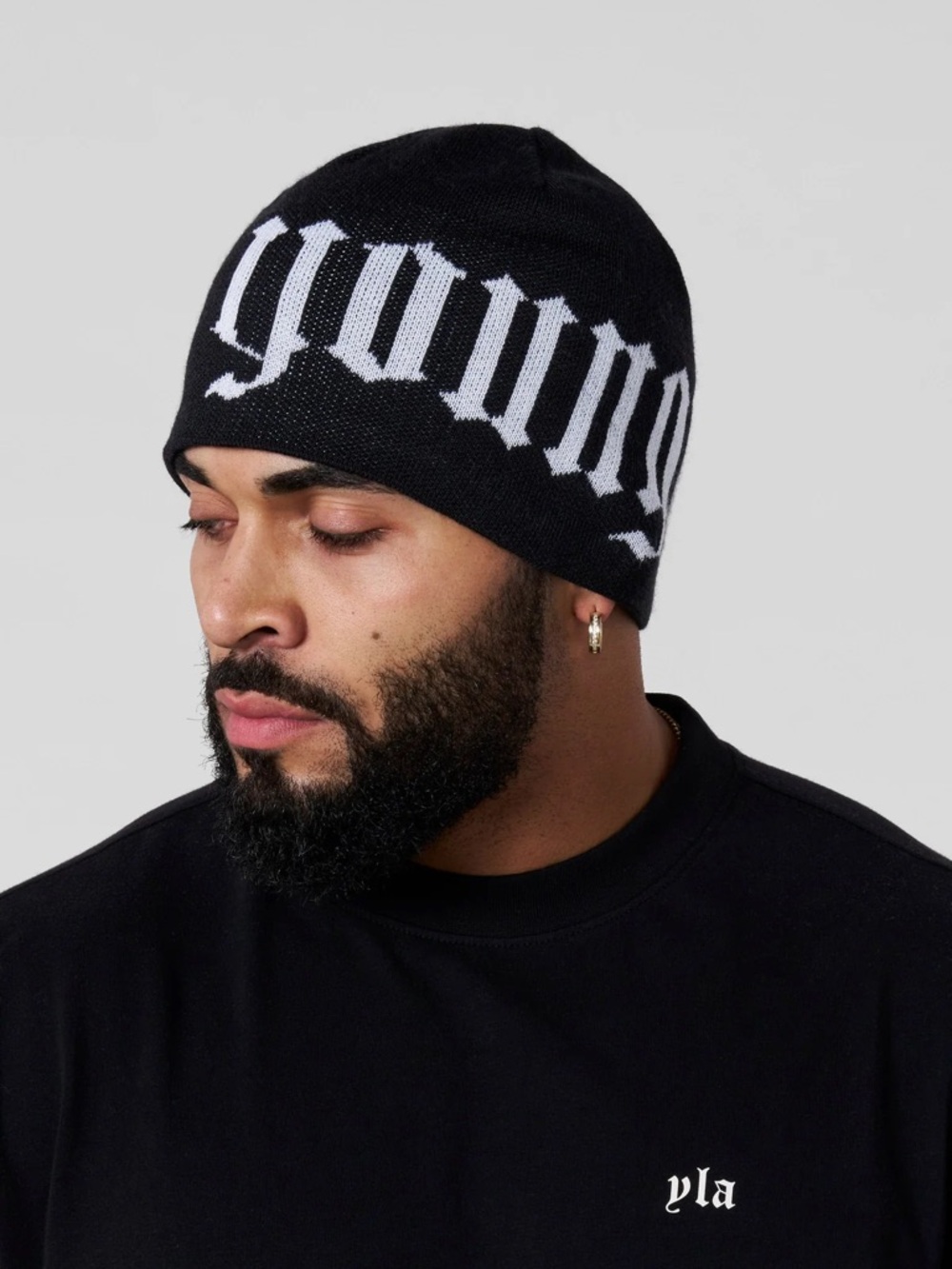 YoungLA - Skull Beanies - 9031 - Black - Grey